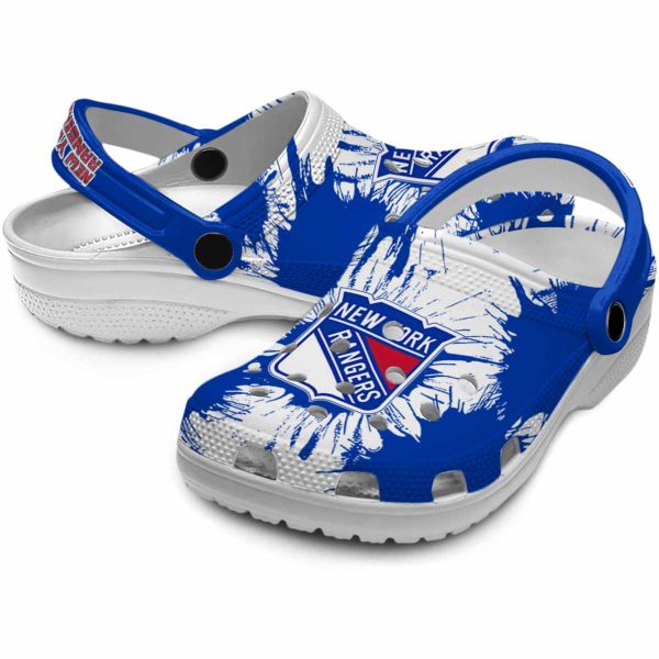 new york rangers splatter graphics clog high quality