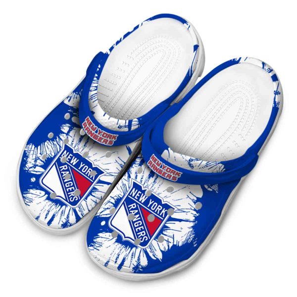 new york rangers splatter graphics clog latest model