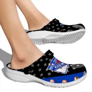 new york rangers stellar stripes theme clog fashion forward