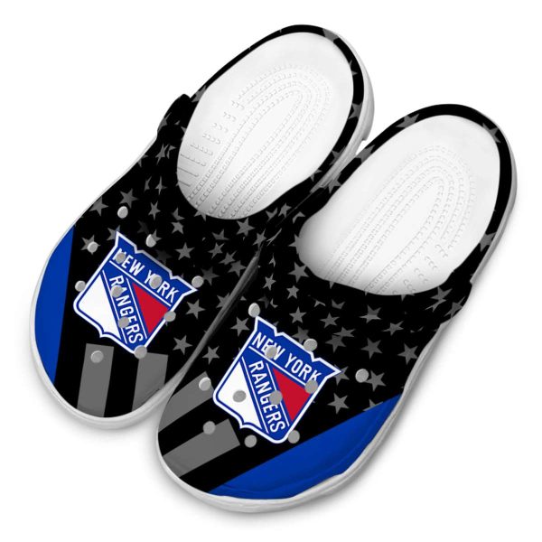 new york rangers stellar stripes theme clog latest model