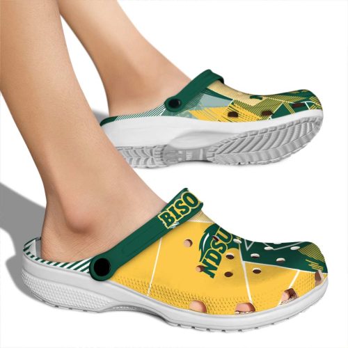north dakota state bison geometric background clog fashion forward