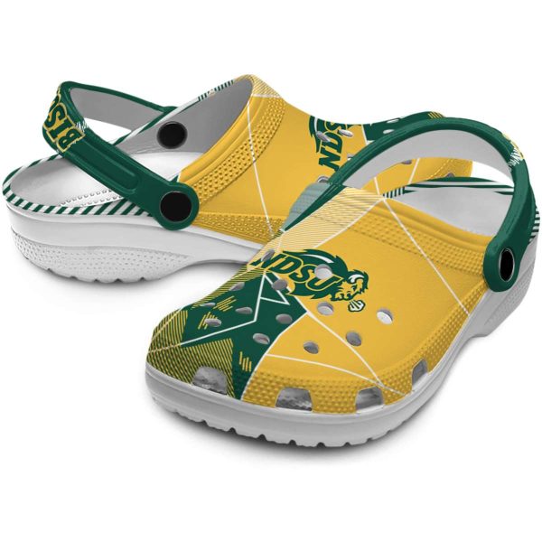 north dakota state bison geometric background clog high quality