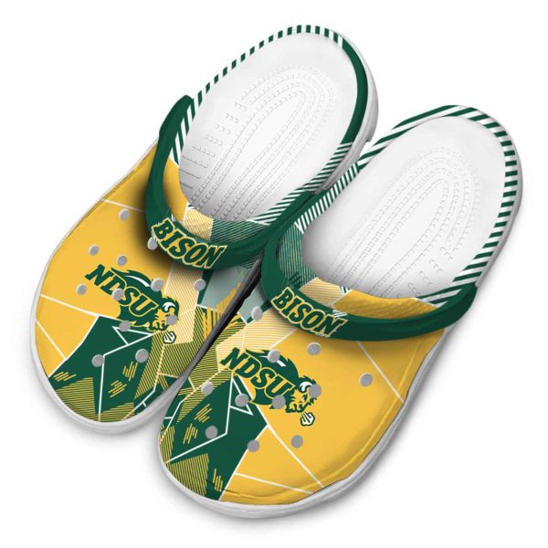north dakota state bison geometric background clog latest model