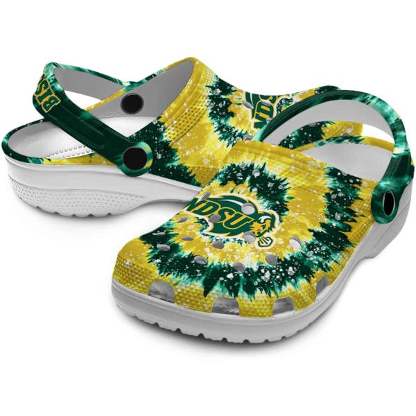 north dakota state bison radiant burst effect clog high quality