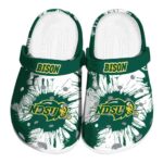 north dakota state bison splatter graphics clog best selling