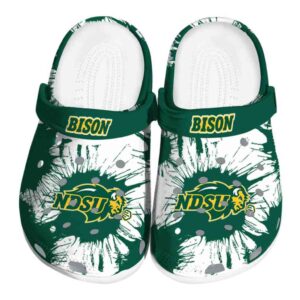 north dakota state bison splatter graphics clog best selling