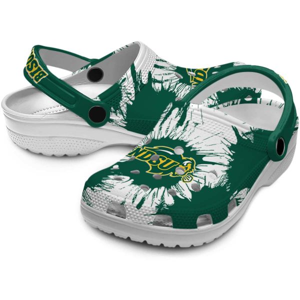 north dakota state bison splatter graphics clog high quality