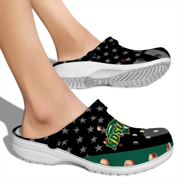 north dakota state bison stellar stripes theme clog fashion forward