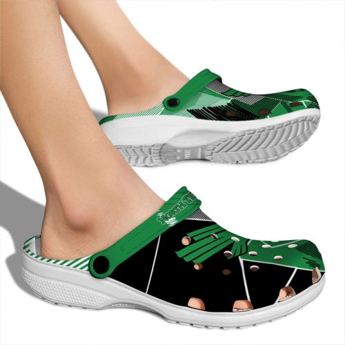 north texas mean green geometric background clog fashion forward