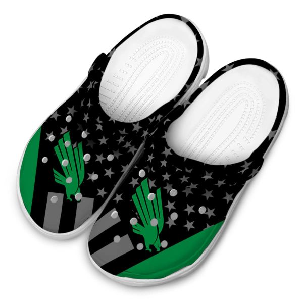 north texas mean green stellar stripes theme clog latest model