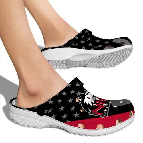 northern illinois huskies stellar stripes theme clog fashion forward