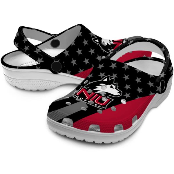 northern illinois huskies stellar stripes theme clog high quality