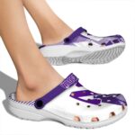 northwestern wildcats geometric background clog best selling