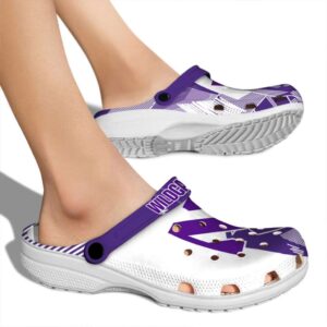 northwestern wildcats geometric background clog fashion forward