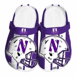 northwestern wildcats helmet stripes clog best selling