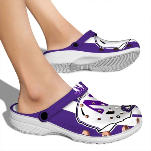 northwestern wildcats helmet stripes clog fashion forward