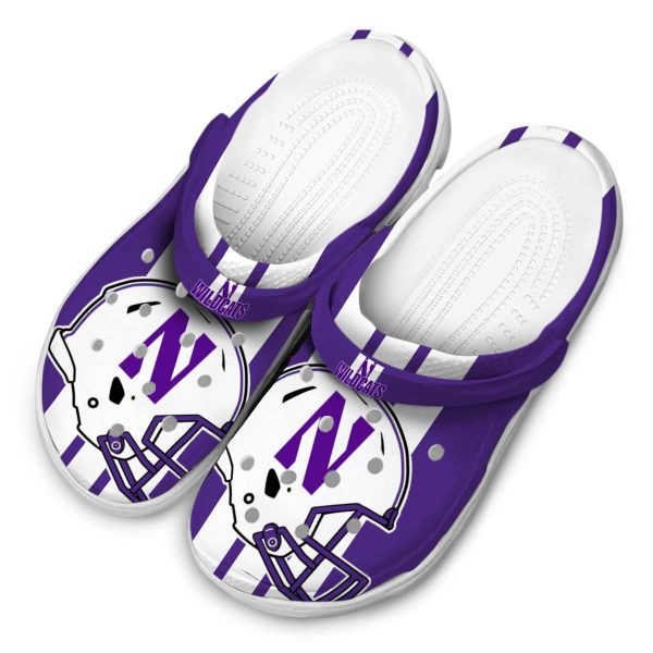 northwestern wildcats helmet stripes clog latest model