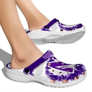 northwestern wildcats radiant burst effect clog fashion forward
