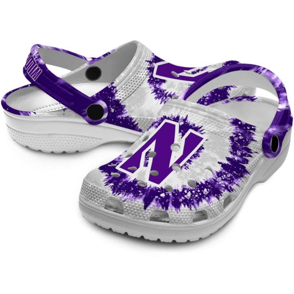 northwestern wildcats radiant burst effect clog high quality