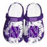 northwestern wildcats splatter graphics clog best selling