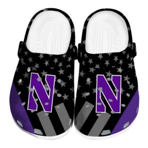 northwestern wildcats stellar stripes theme clog best selling