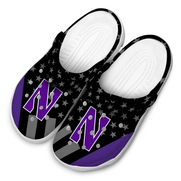 northwestern wildcats stellar stripes theme clog latest model
