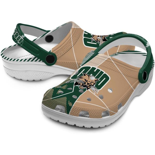 ohio bobcats geometric background clog high quality
