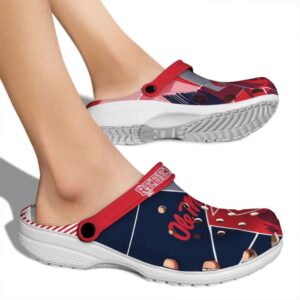 ole miss rebels geometric background clog fashion forward