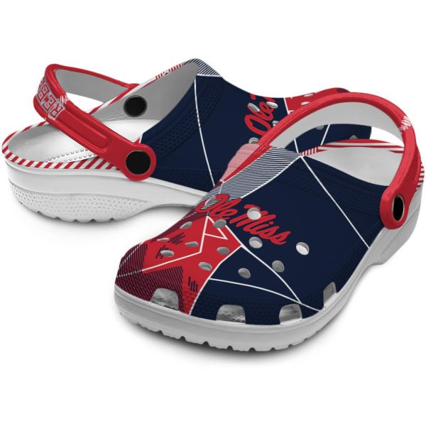 ole miss rebels geometric background clog high quality
