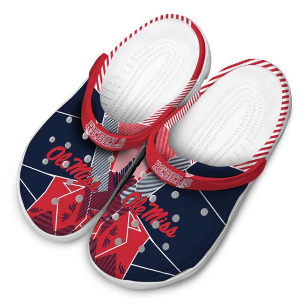 ole miss rebels geometric background clog latest model