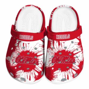 ole miss rebels splatter graphics clog best selling
