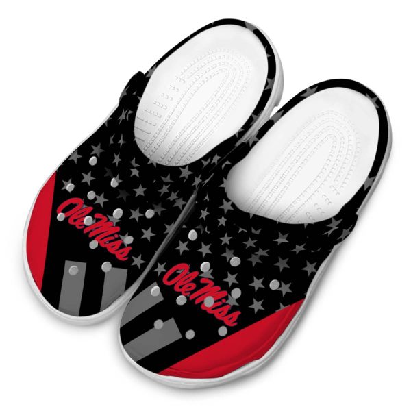 ole miss rebels stellar stripes theme clog latest model