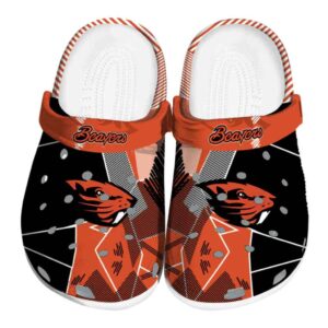 oregon state beavers geometric background clog best selling