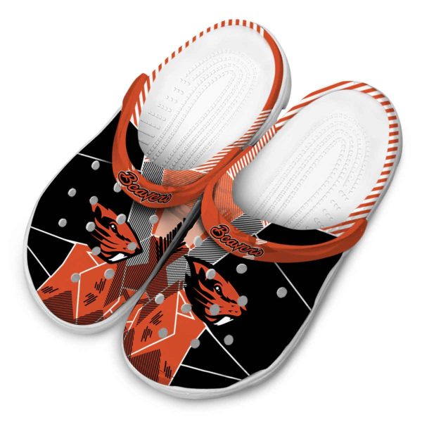 oregon state beavers geometric background clog latest model