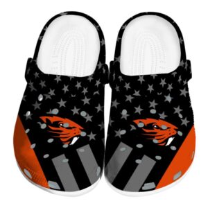 oregon state beavers stellar stripes theme clog best selling