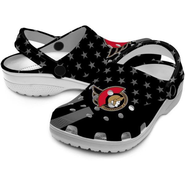 ottawa senators stellar stripes theme clog high quality