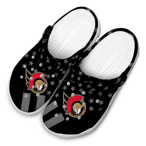 ottawa senators stellar stripes theme clog latest model