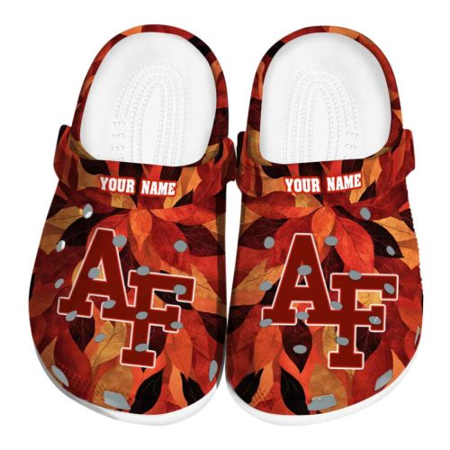 personalized air force falcons autumn leaves clog best selling