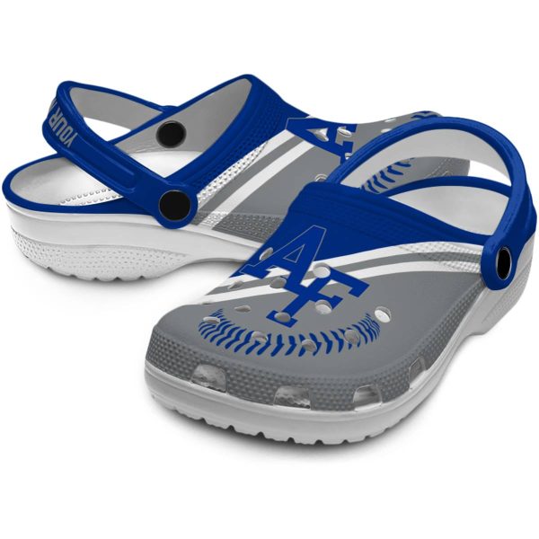 personalized air force falcons baseball motif clog high quality