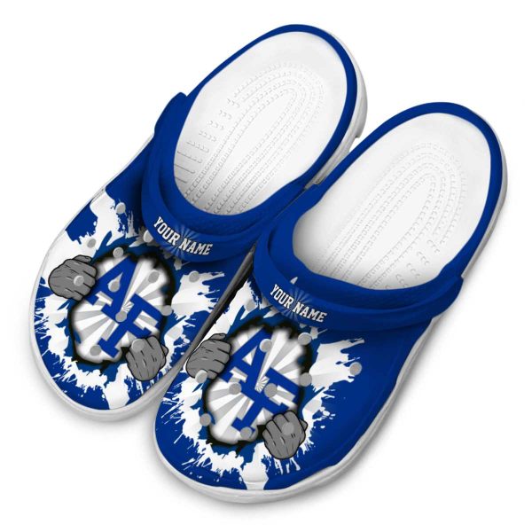 personalized air force falcons gripping hand clog latest model