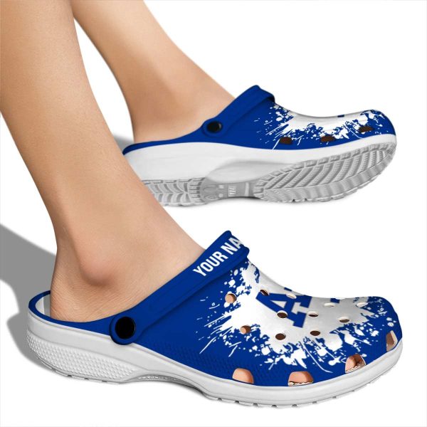 personalized air force falcons splatter background clog fashion forward