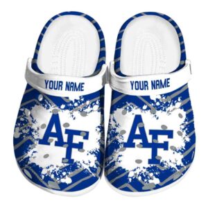 personalized air force falcons zigzag paint burst clog best selling