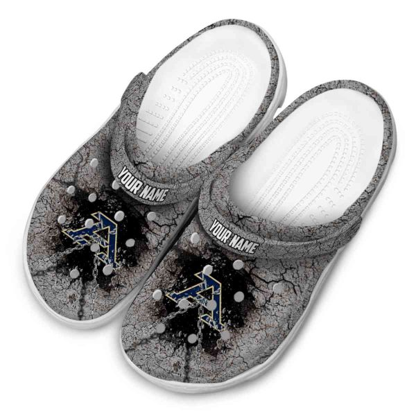 personalized akron zips cracked ground texture clog latest model