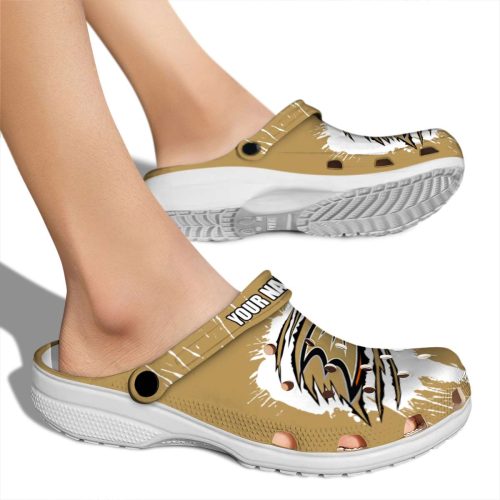 personalized anaheim ducks splash motif background clog fashion forward