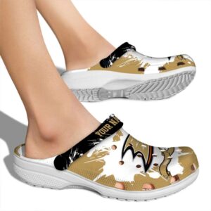 personalized anaheim ducks splatter pattern clog fashion forward