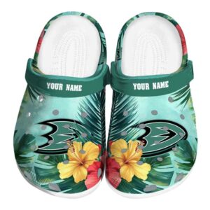 personalized anaheim ducks tropical vibes clog best selling