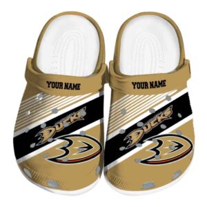 personalized anaheim ducks vibrant dual tone clog best selling