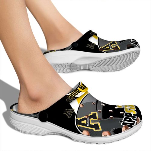 personalized appalachian state mountaineers baseball helmet clog fashion forward