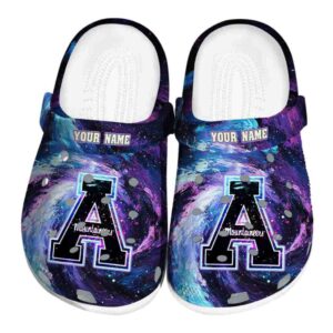 personalized appalachian state mountaineers galaxy swirl clog best selling