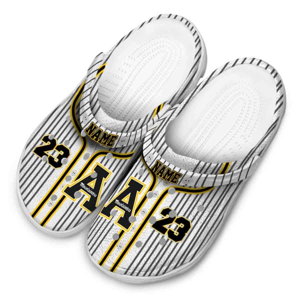 personalized appalachian state mountaineers pinstripe pattern clog latest model